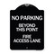 Signmission Beyond This Point Fire Access Lane Heavy-Gauge Aluminum Architectural Sign, 24" x 18", BW-1824-24327 A-DES-BW-1824-24327 - alternate 1